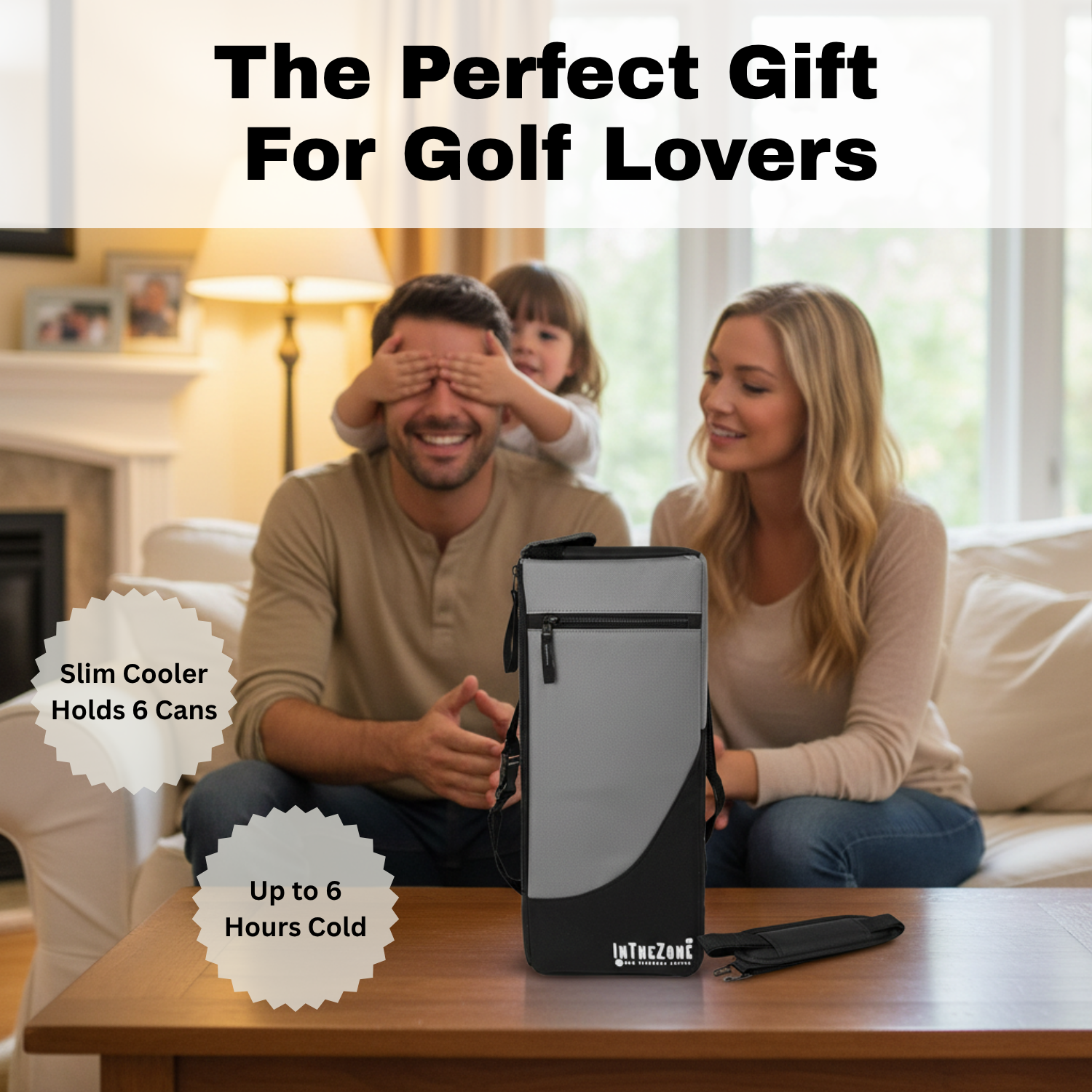 Frostbox Golf Bag Cooler with Ice Pack | Insulated 6-Can Beer Sleeve | Stays Cold for Hours Discreet Hidden Design - Fits in Golf Bag