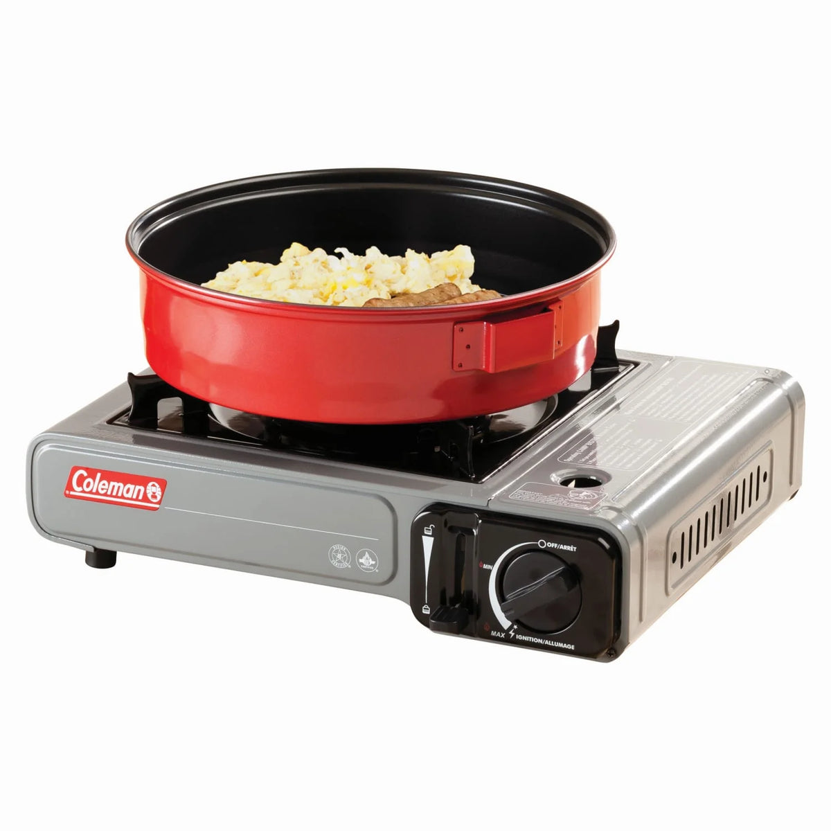 Compact and Powerful Coleman Tabletop Butane Gas Camping Stove - 1-Burner in Gray for Outdoor Cooking Adventures